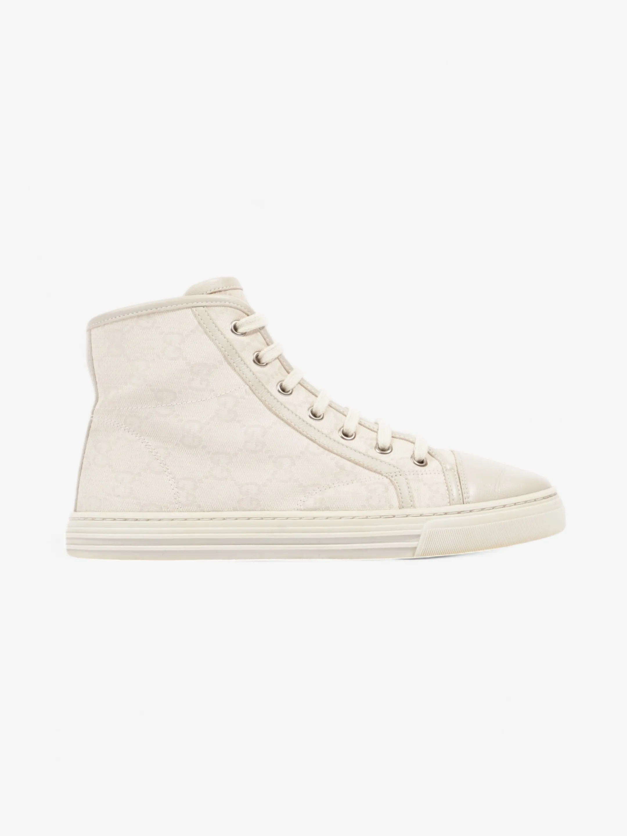 clean design Gucci GG Monogram High-Top Sneakers Beige  Canvas EU 38 UK 5