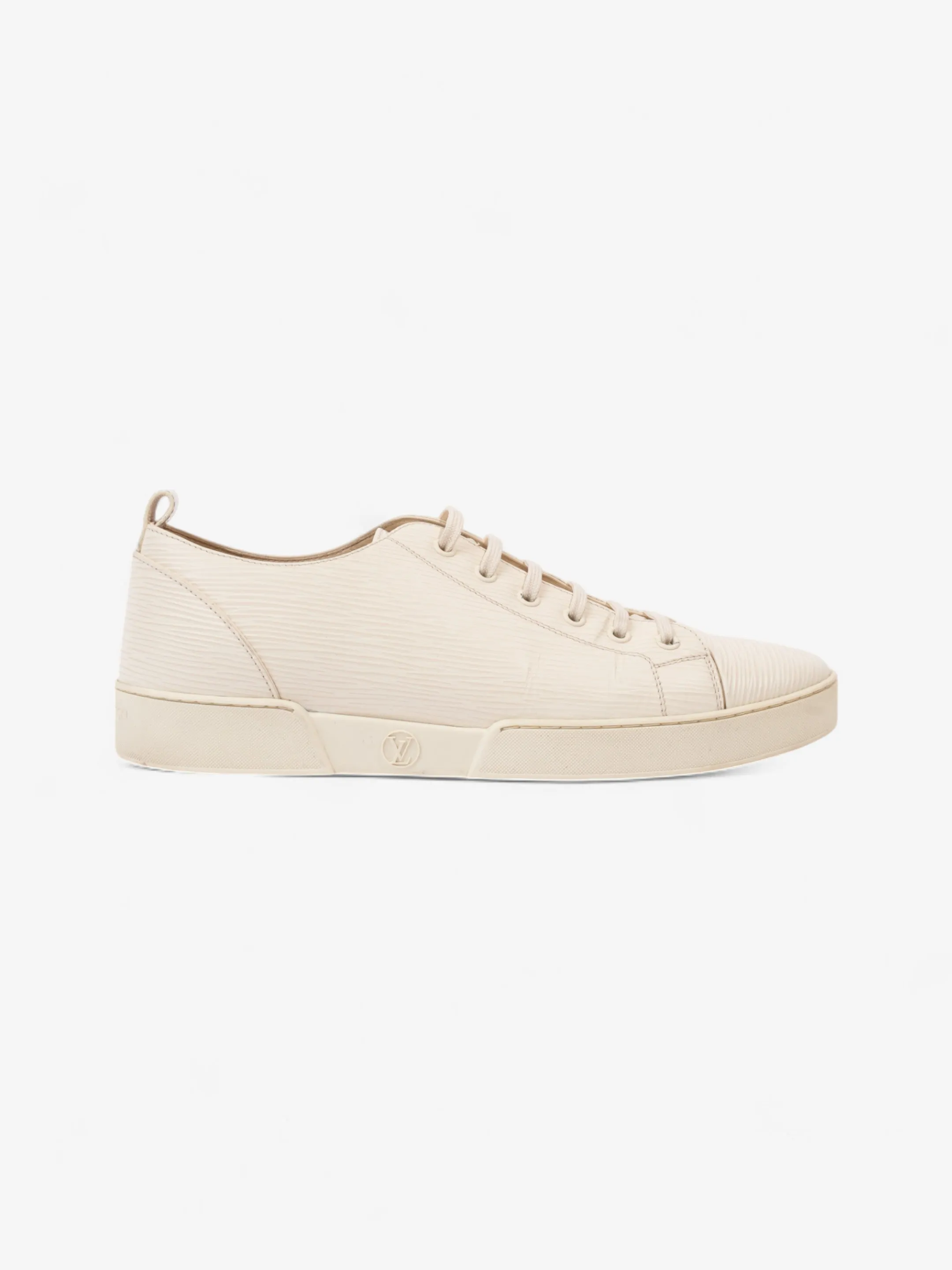 Clean Fit Louis Vuitton Low Top Sneaker White Epi Leather EU 41.5 UK 7.5