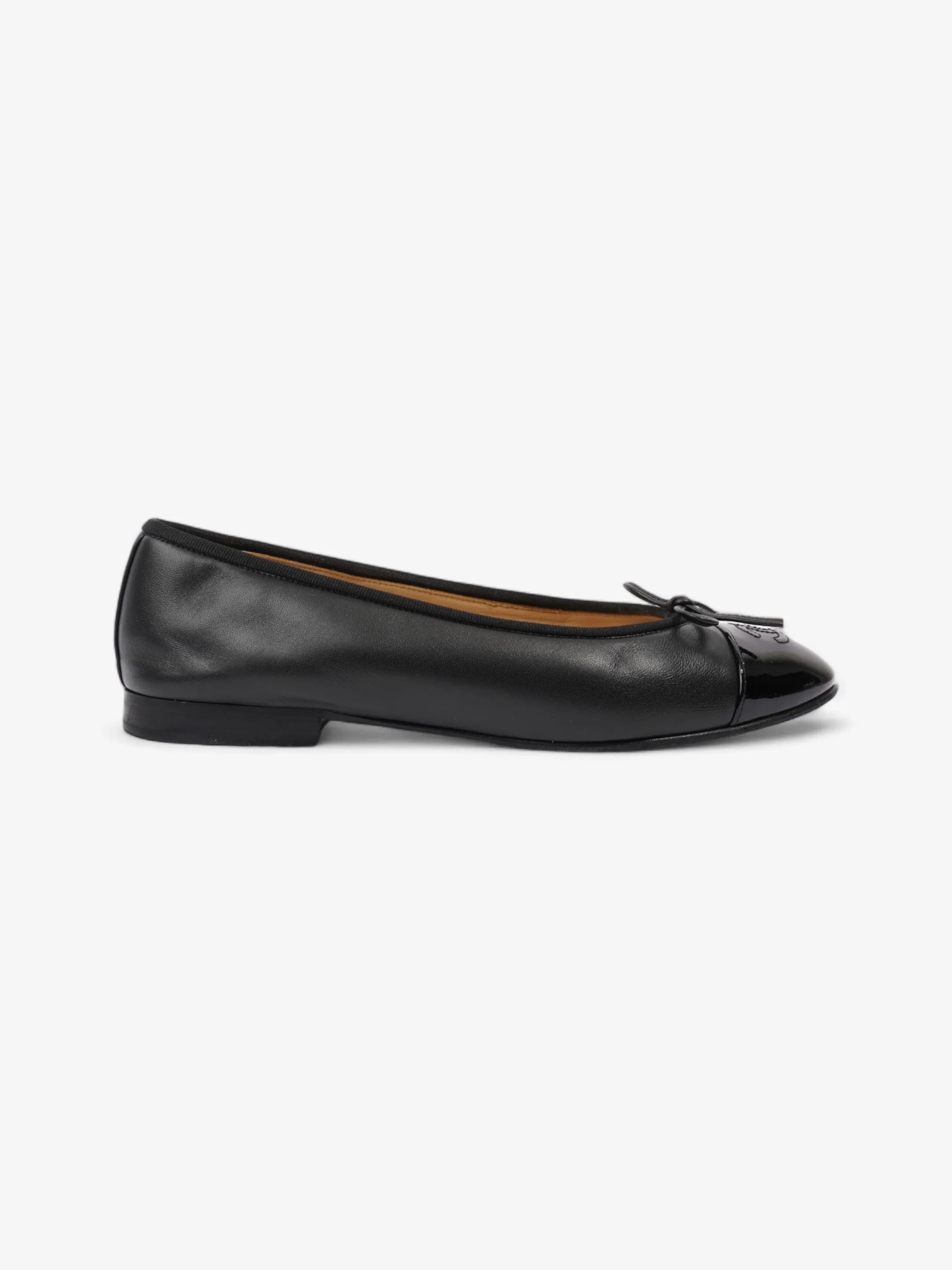 Comfort Glide Chanel Ballet Flats Black Leather EU 38.5 UK 5.5