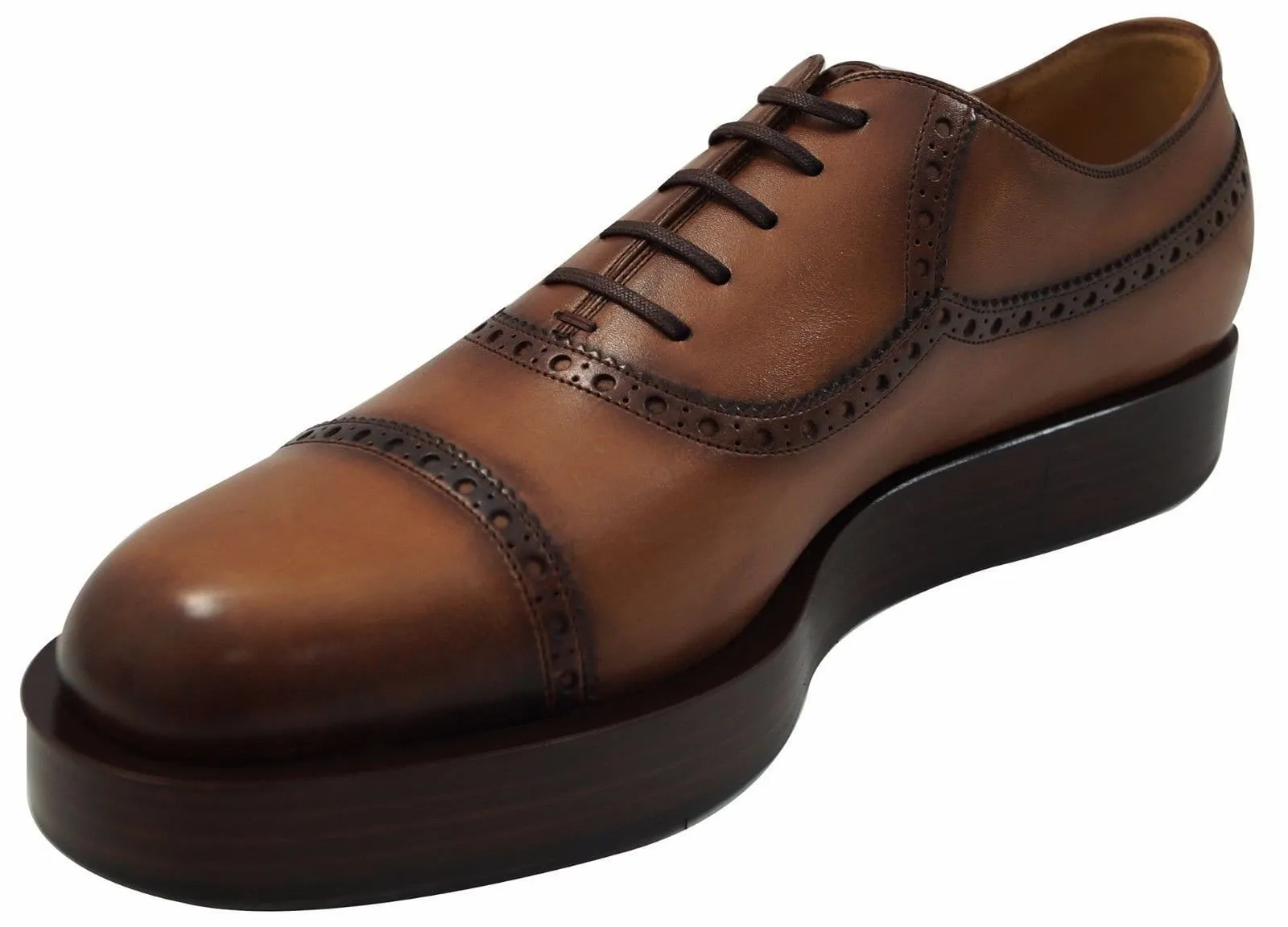 Comfort Gucci Mens US 11 Leather Platform Lace-up Oxford Shoes