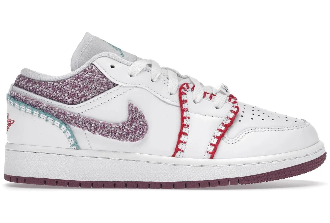 Comfort Padding Air Jordan 1 Low White Light Bordeuax