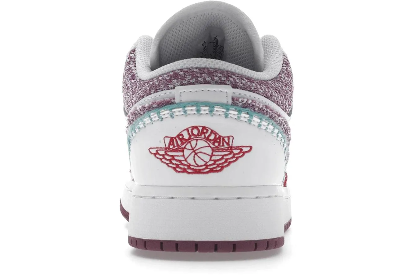 Comfort Padding Air Jordan 1 Low White Light Bordeuax