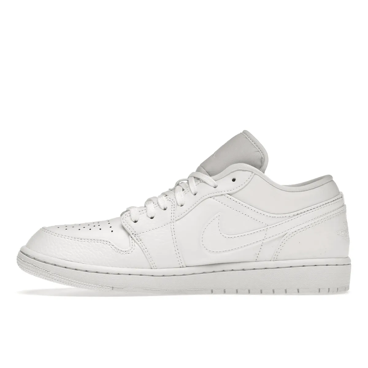 Comfort Straps Air Jordan 1 Low Triple White Tumbled Leather