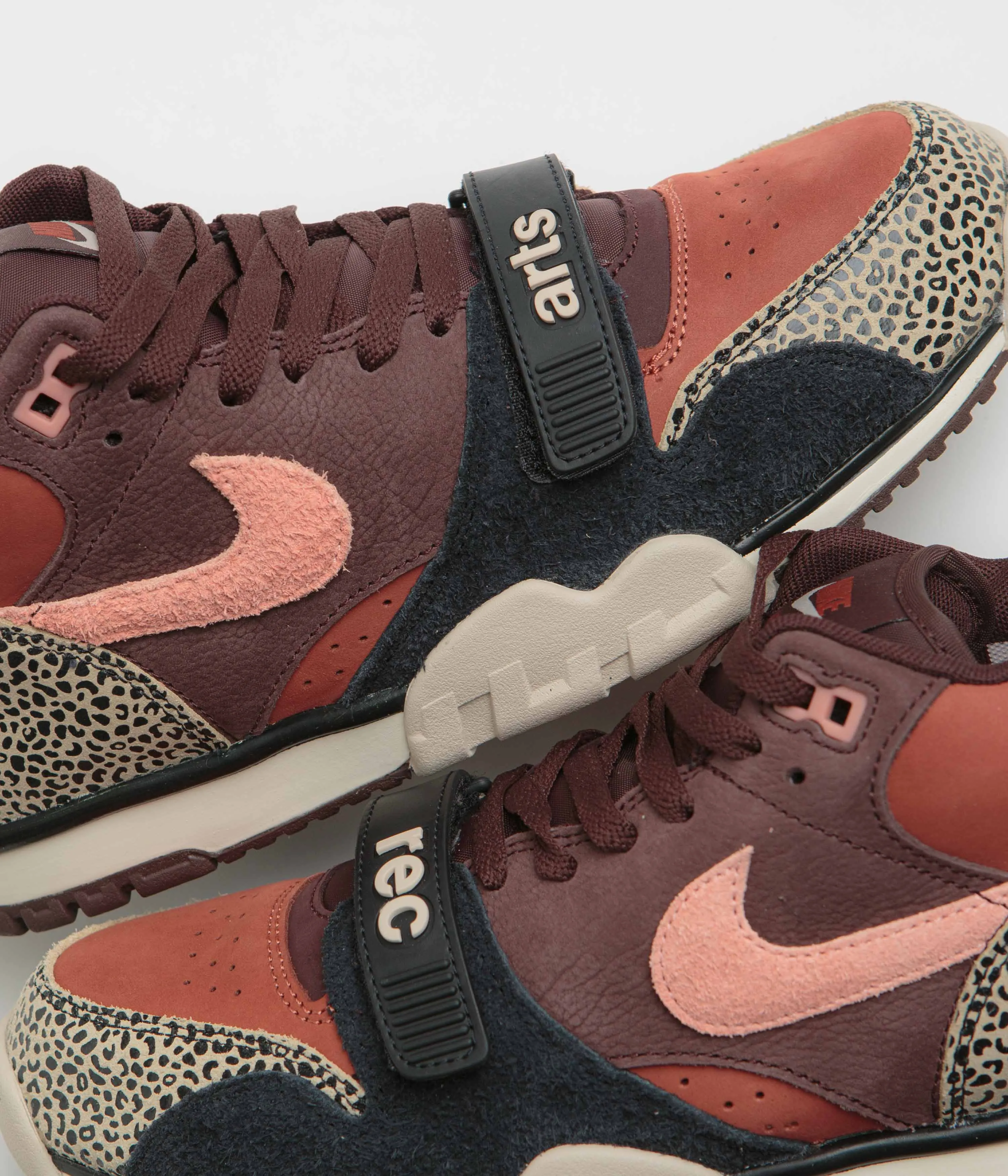 Nike SB x Arts-Rec Air Trainer 1 Shoes in Limestone and Pink Quartz and Earth - Dusty Peach
