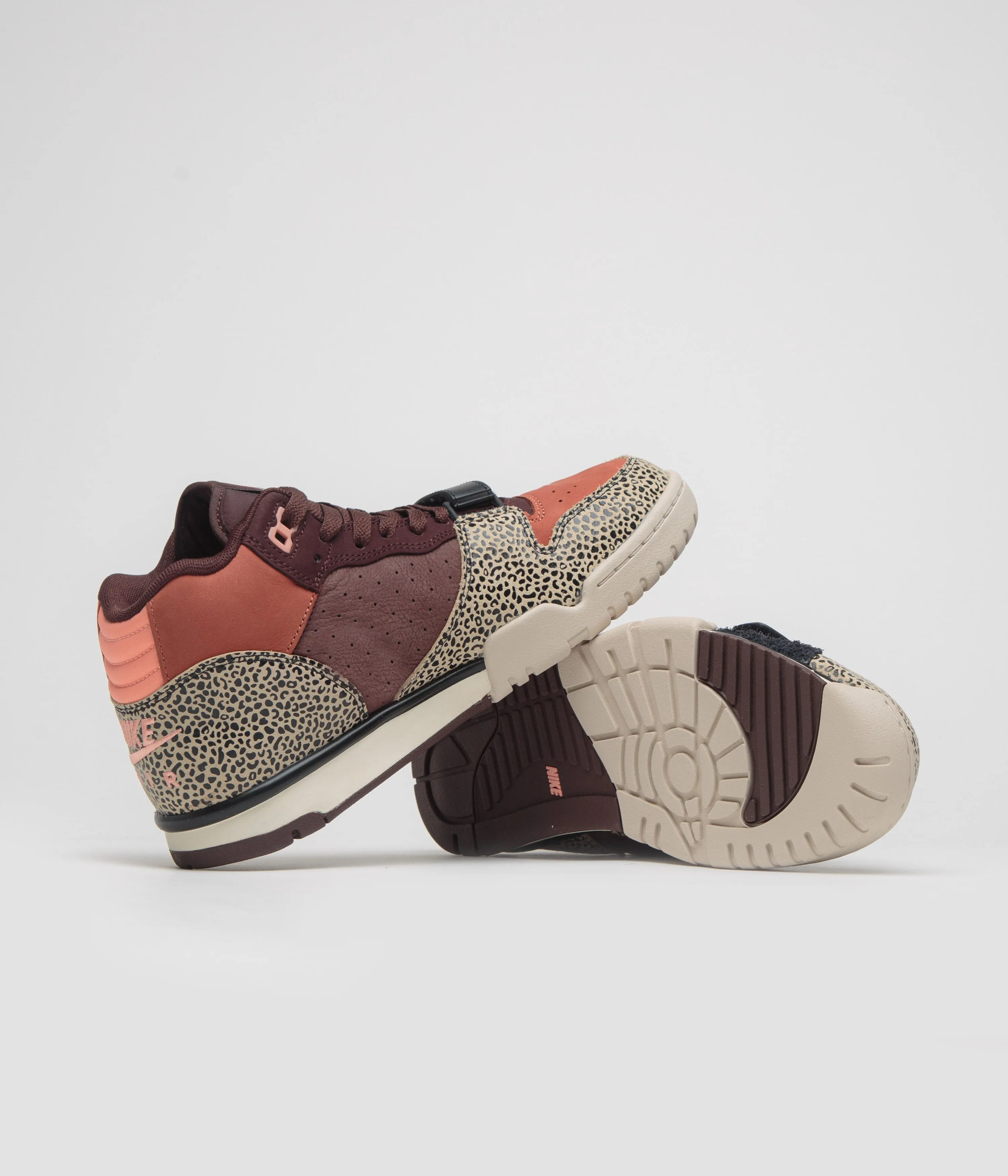 Nike SB x Arts-Rec Air Trainer 1 Shoes in Limestone and Pink Quartz and Earth - Dusty Peach