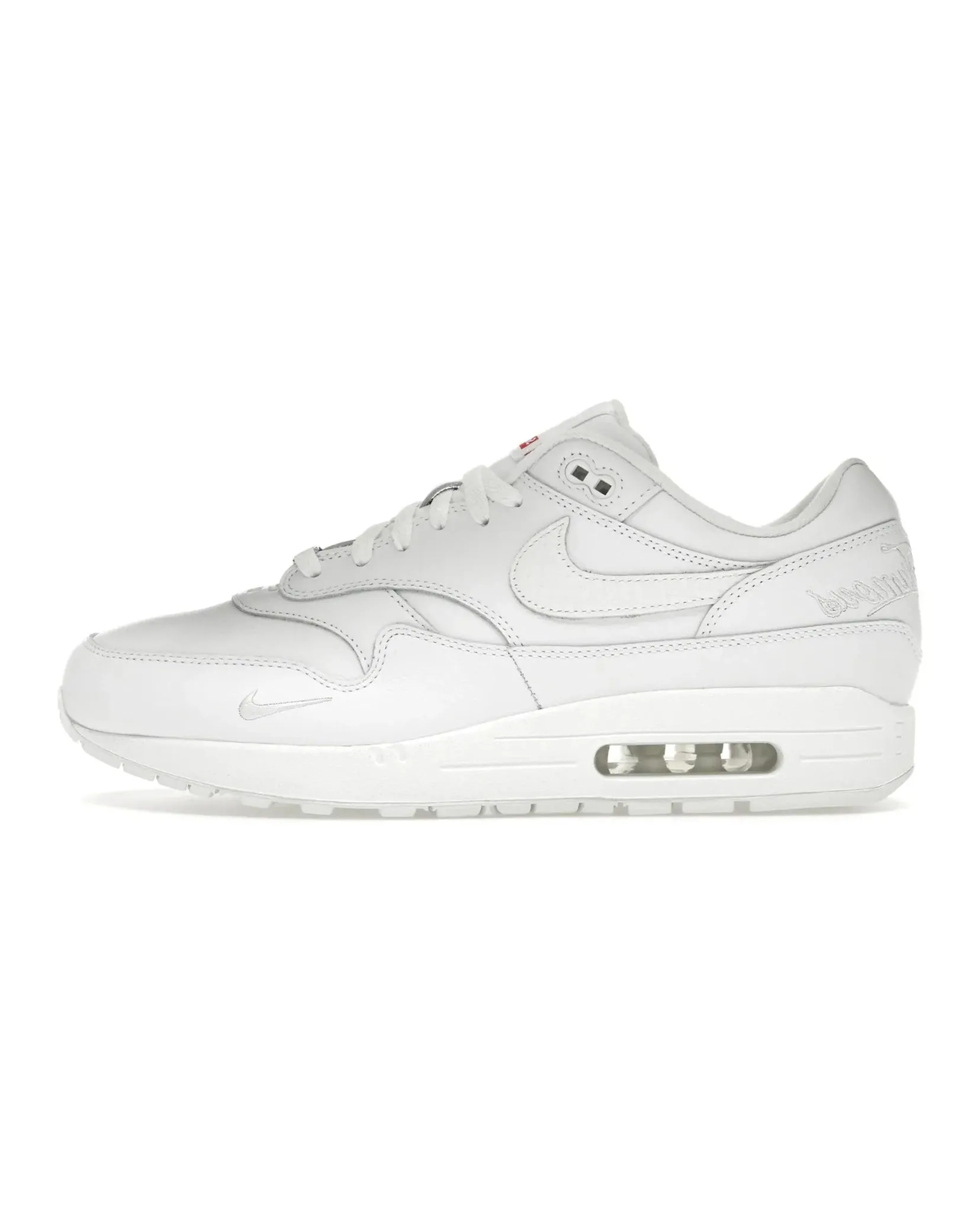 rubber sole shoe property Nike Air Max 1 '87 SP Supreme Triple White