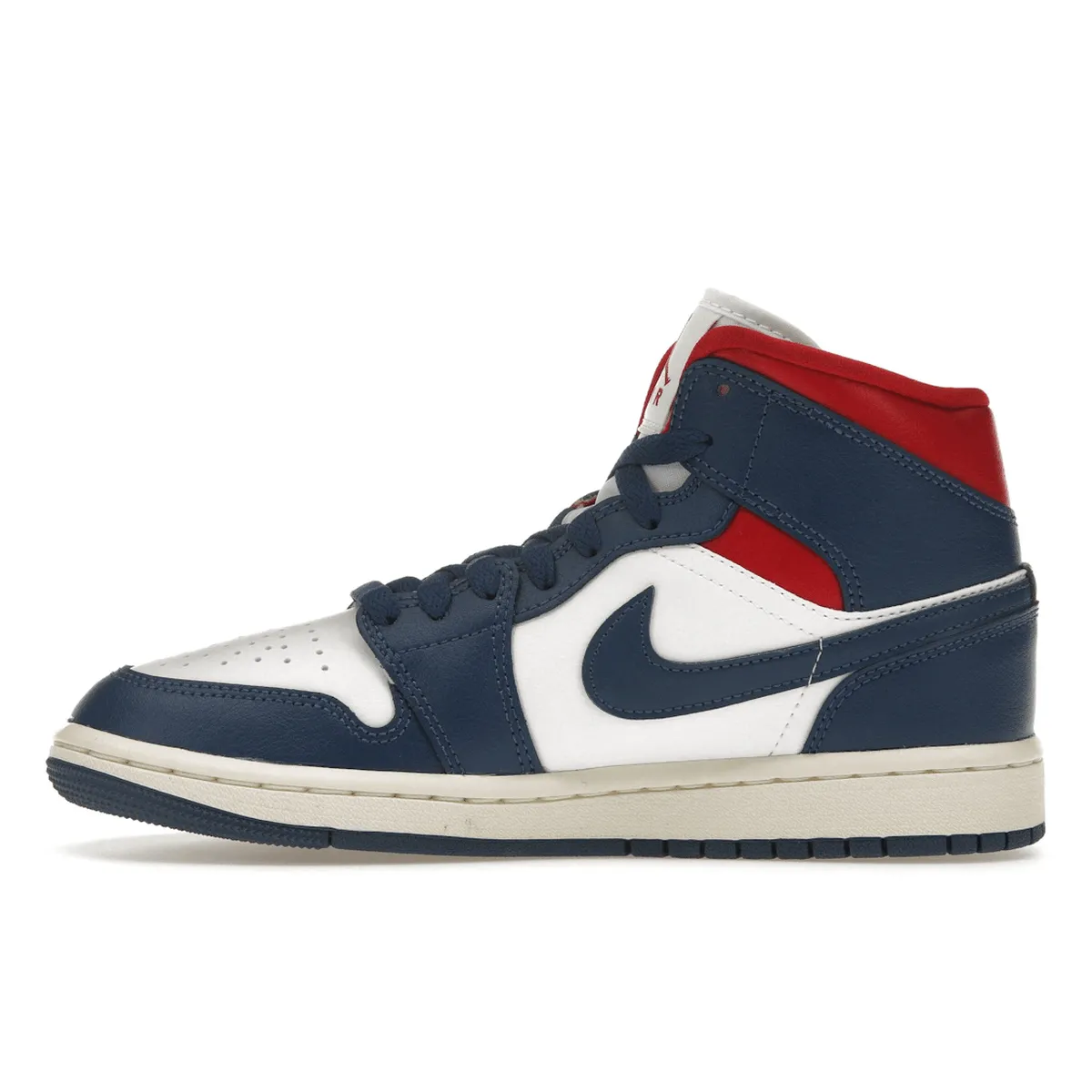 Comfortable Cushioning Air Jordan 1 Mid French Blue Gym Red