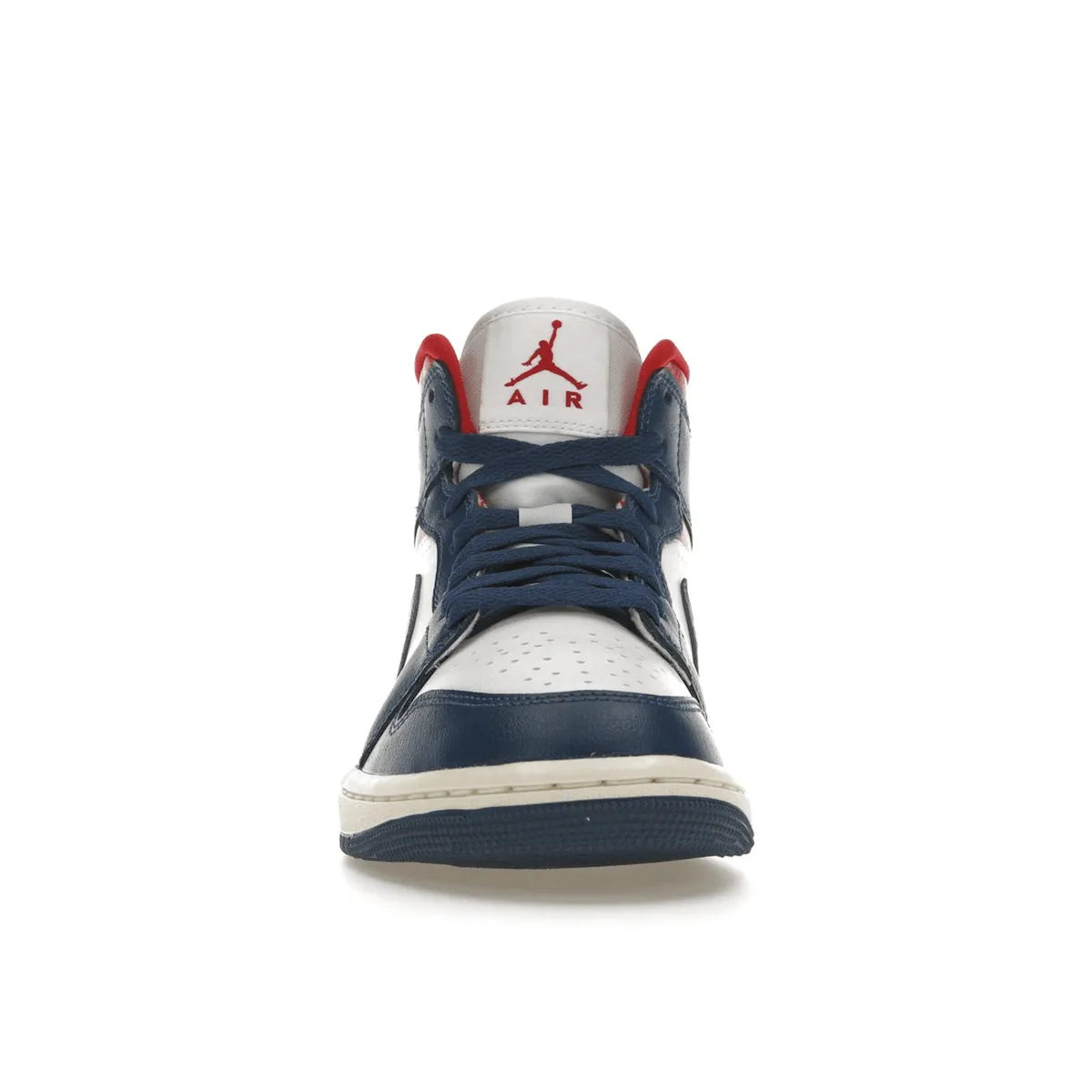 Comfortable Cushioning Air Jordan 1 Mid French Blue Gym Red