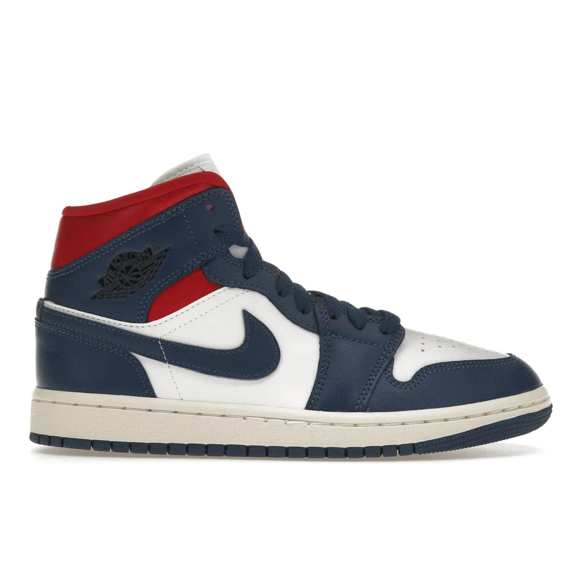 Quick Cut Shoes Multi Game Utility Air Jordan 1 Mid French Blue Gym Red