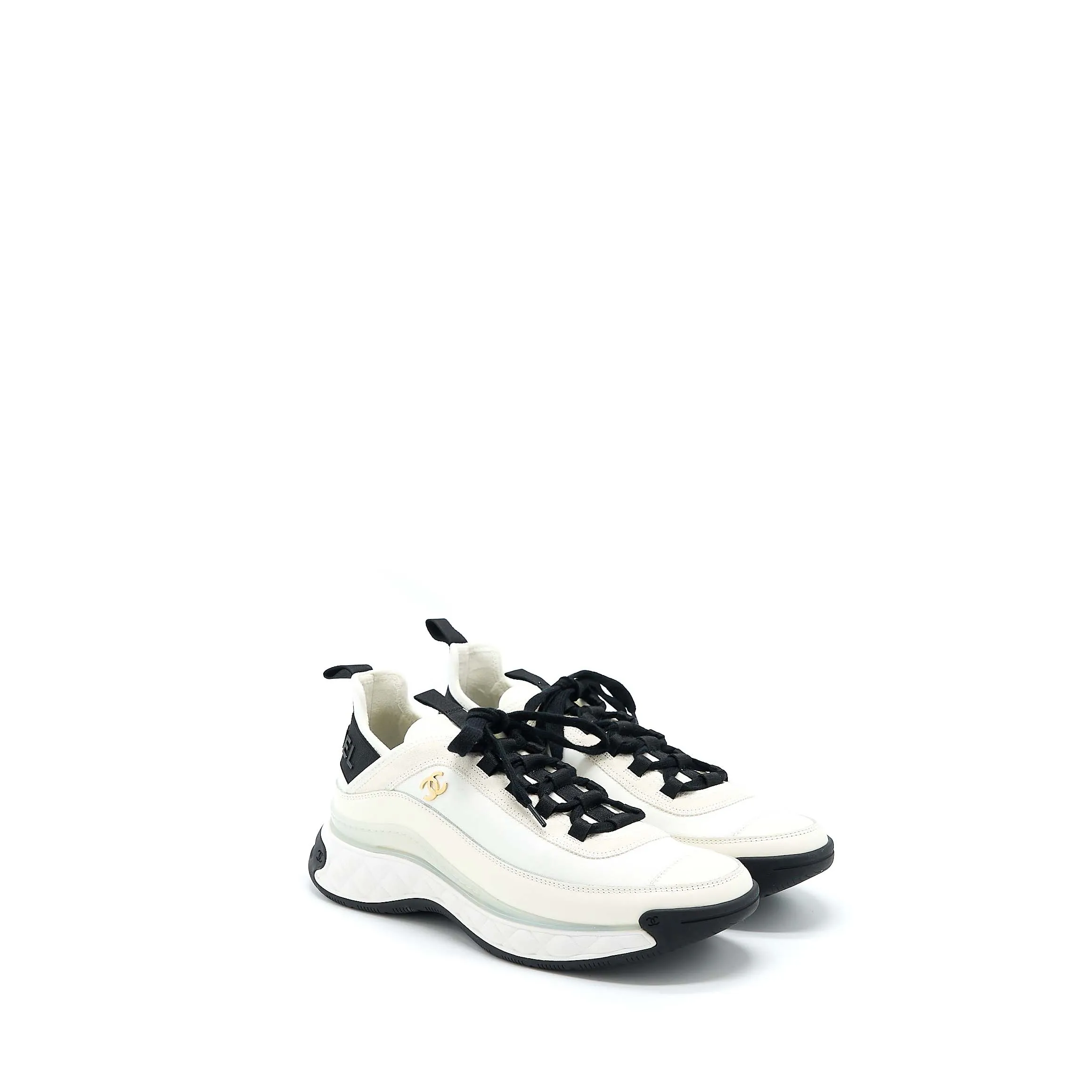 Comfortable Design Chanel Size 41 Sport Trail Sneaker Suede/Calfskin White/Black