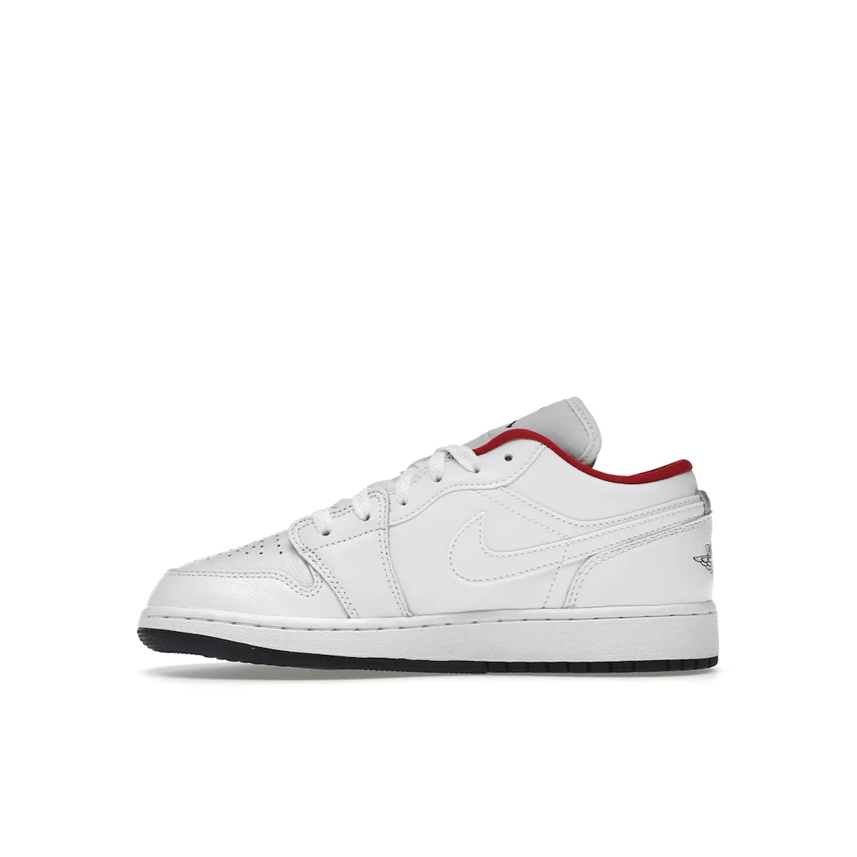 Comfortable Elastic Air Jordan 1 Low White Gym Red Black