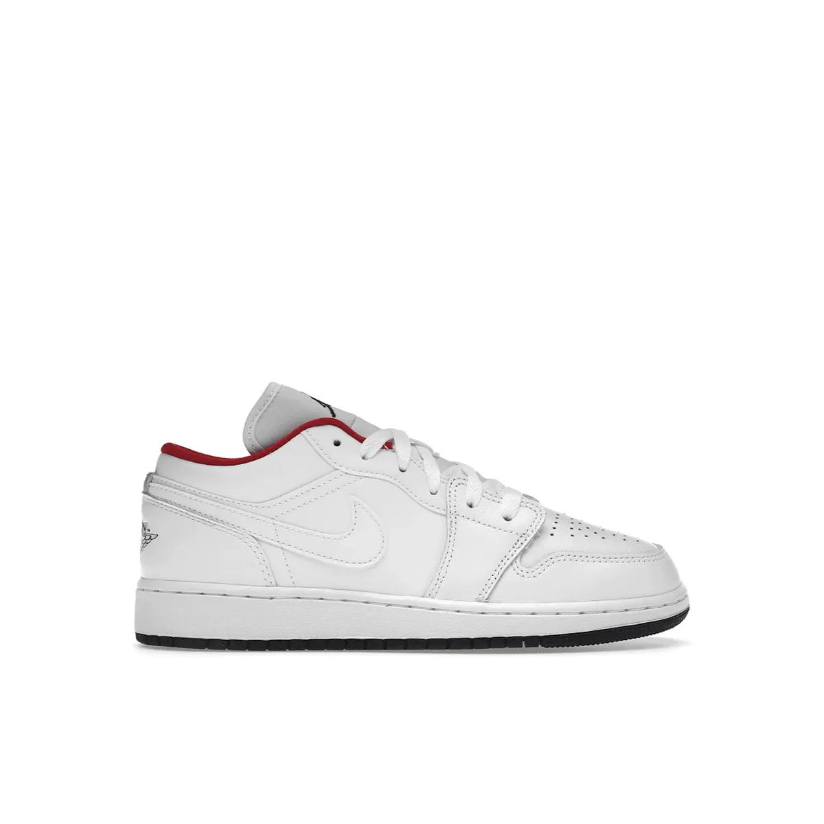 Comfortable Elastic Air Jordan 1 Low White Gym Red Black