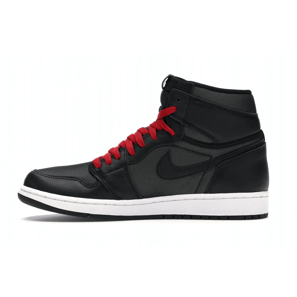 Comfortable Run Air Jordan 1 Retro High Black Satin Gym Red