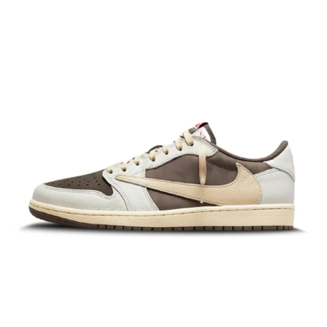 Air Jordan 1 Low Travis Scott Reverse Mocha Cushioned Upper
