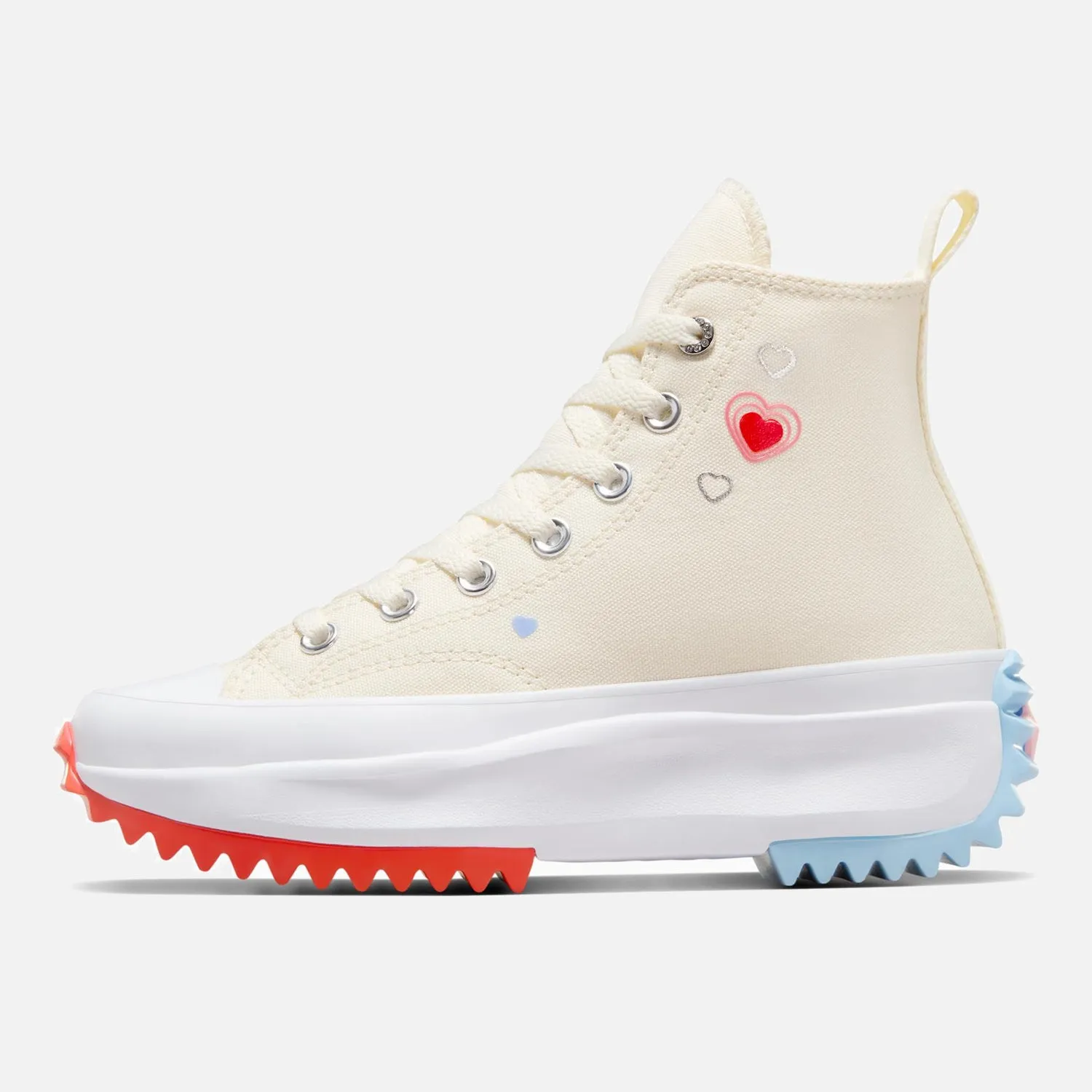 twistable running shoes Converse Run Star Hike Hi Hearts