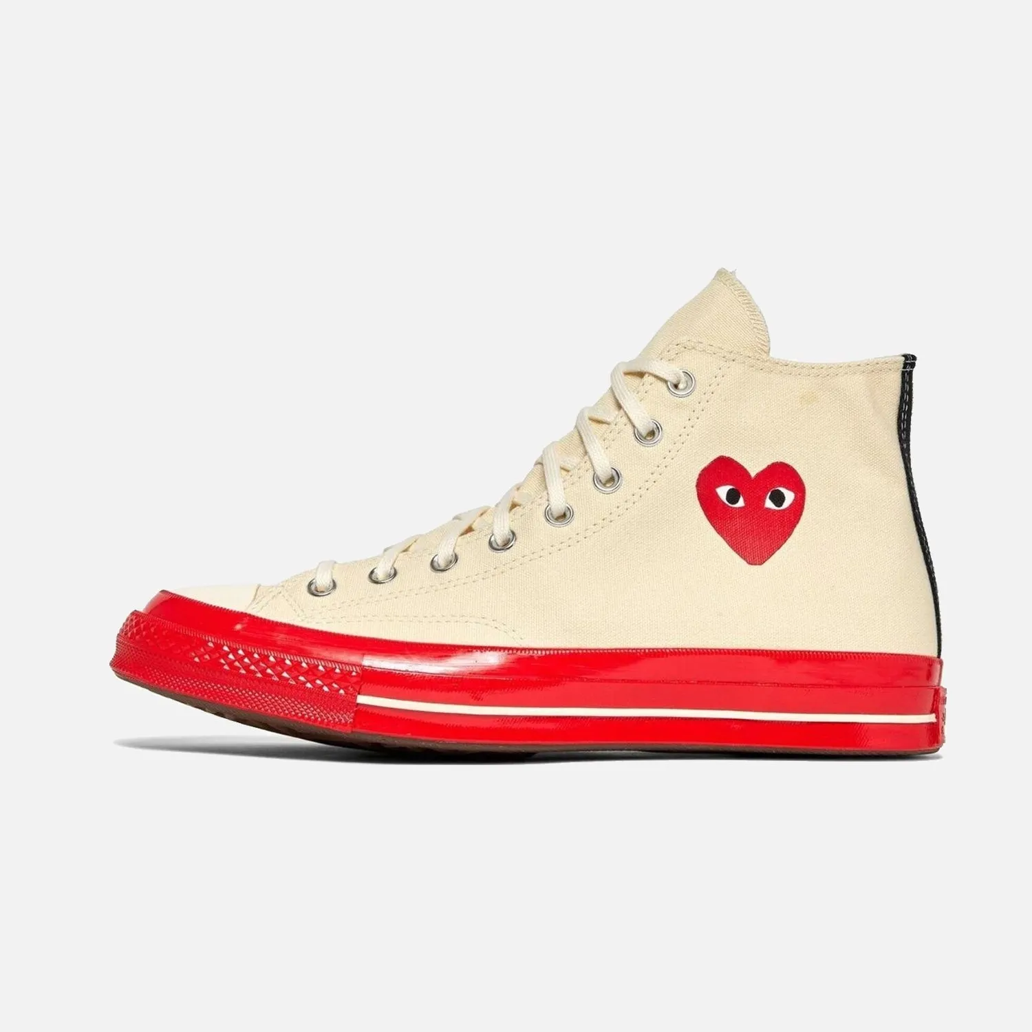 Converse x Comme Des Garcons Heart Hi Chuck 70 Cream Red - CDG Brave Walk