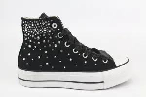 Converse All Star Platform Black Strass Termo Cristal & Glitter Versatile Comfort Shoes Comfortable Design Shoes
