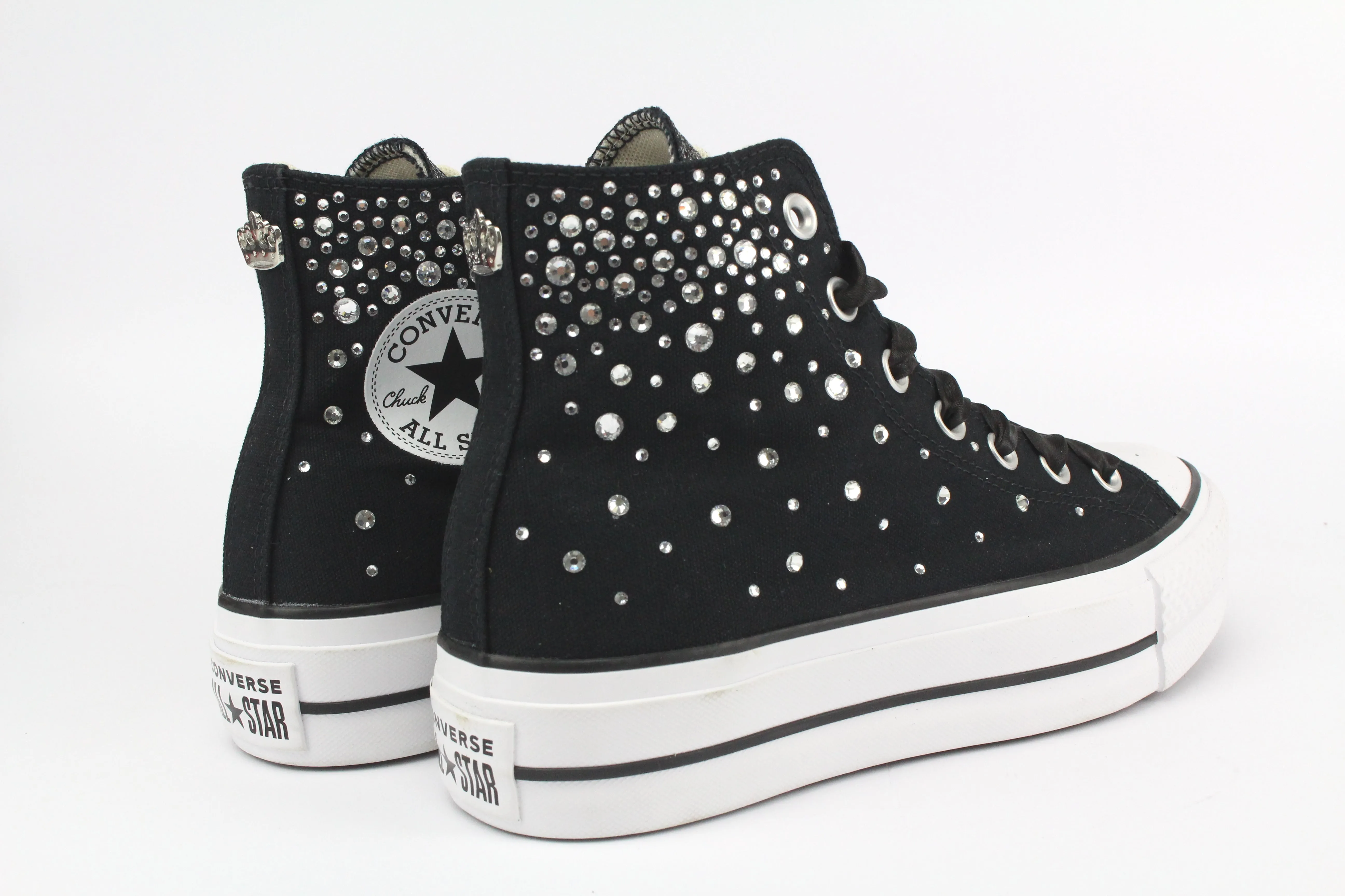 Cozy Support Converse All Star Platform Black Strass Termo Cristal & Glitter