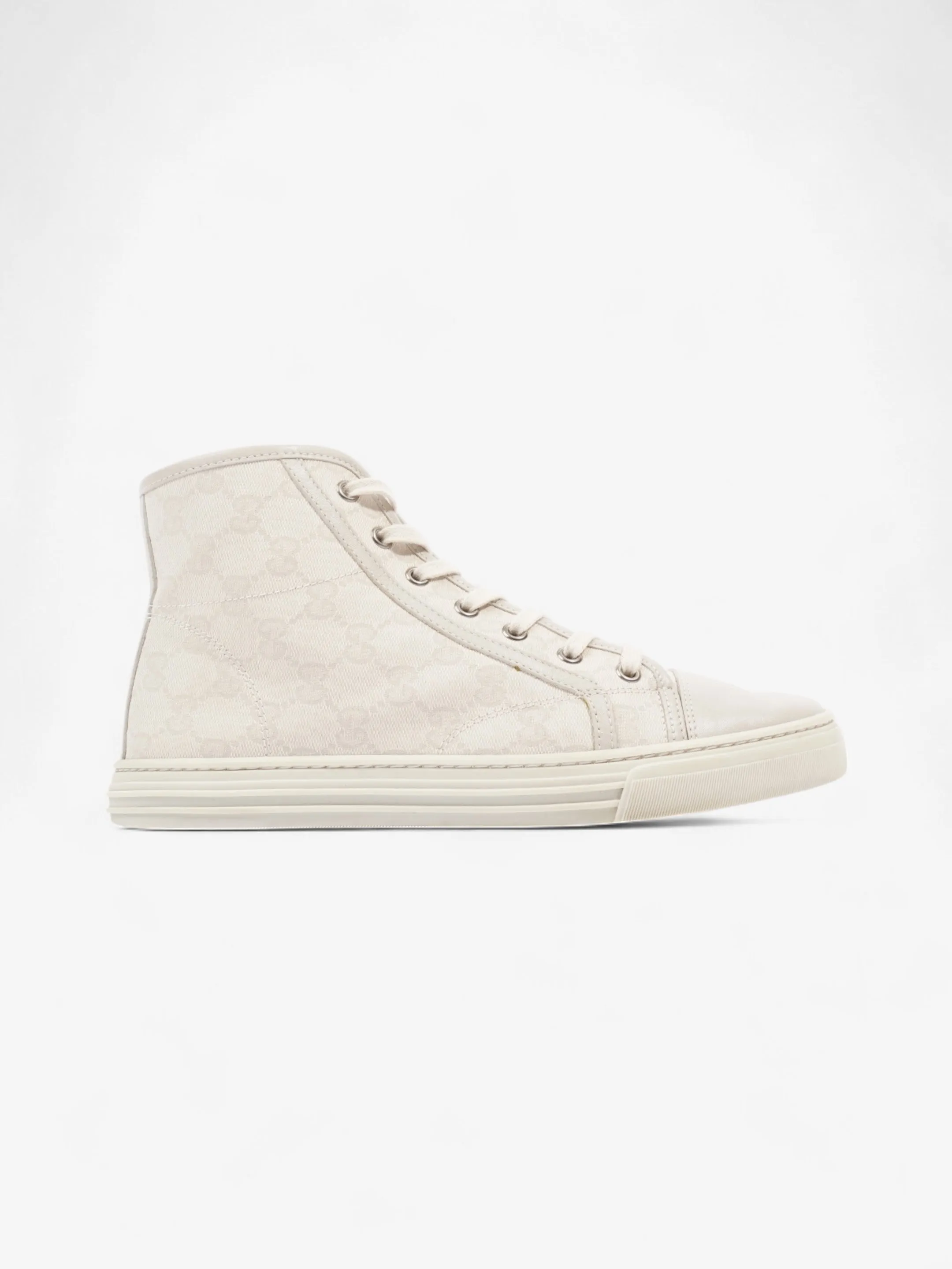 Cushioned Design Gucci GG High-Top Sneakers Beige  Canvas EU 38.5 UK 5.5