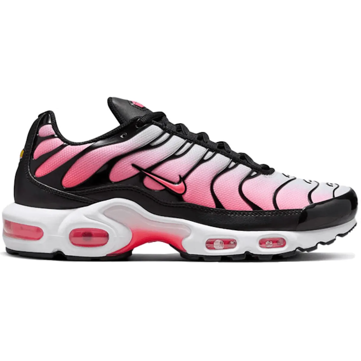 Cushioned Midsole Option Selection Nike Air Max Plus Black Hot Punch