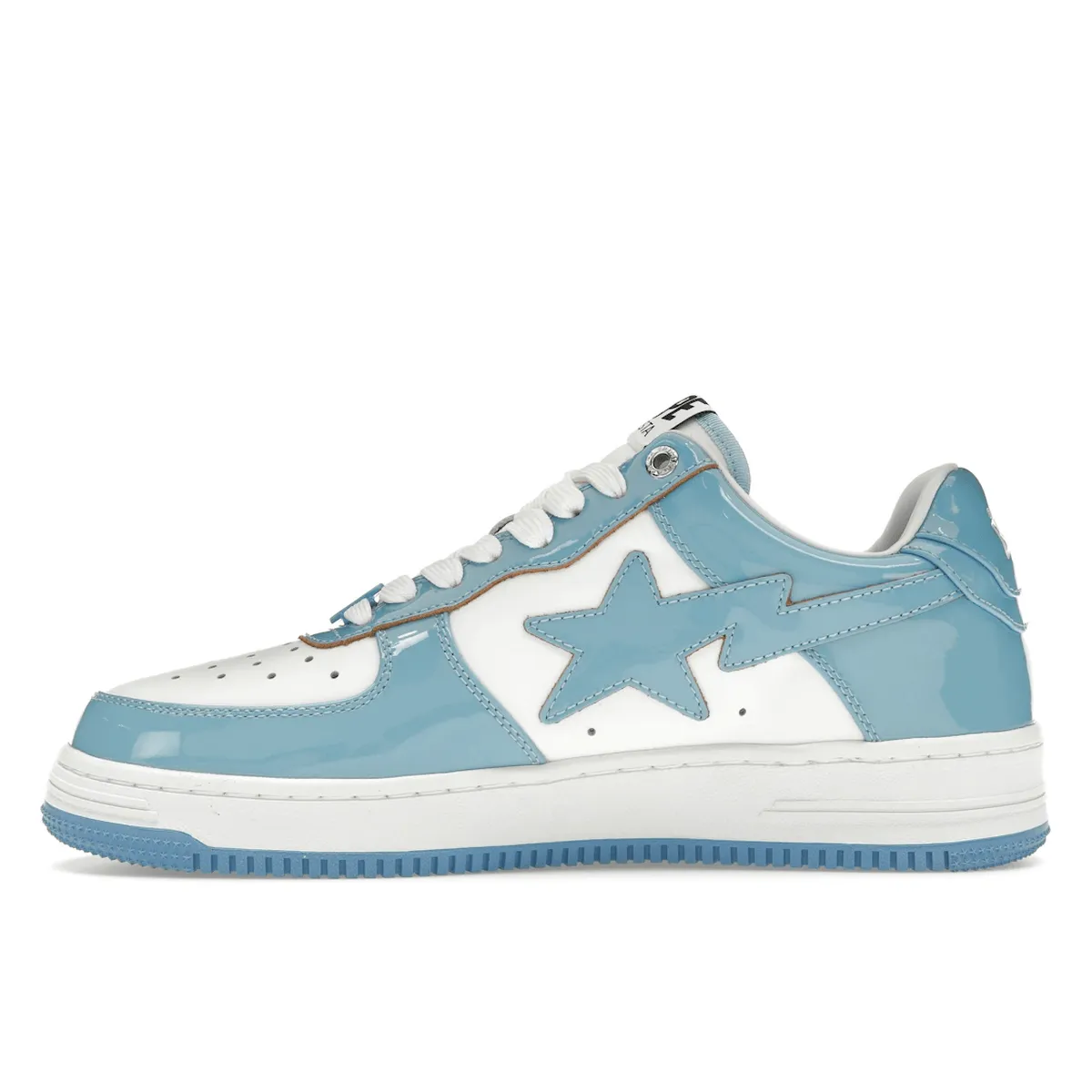 custom-fit A Bathing Ape Bape Sta Patent Leather Blue White