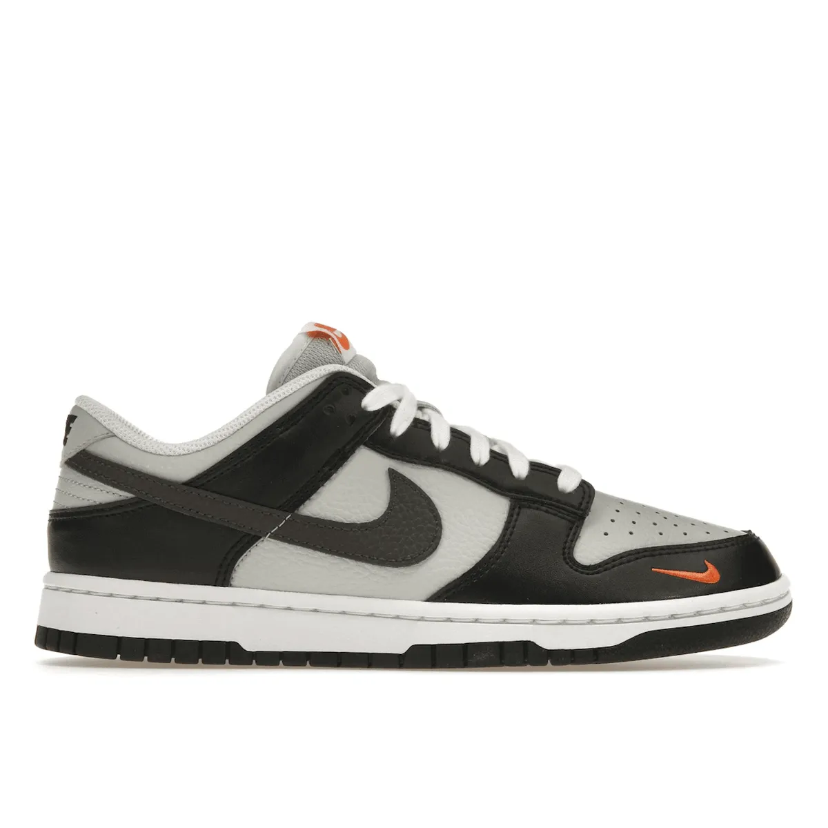 Nike Dunk Low Black Total Orange Mini Swoosh Indoor Comfort Planet Run