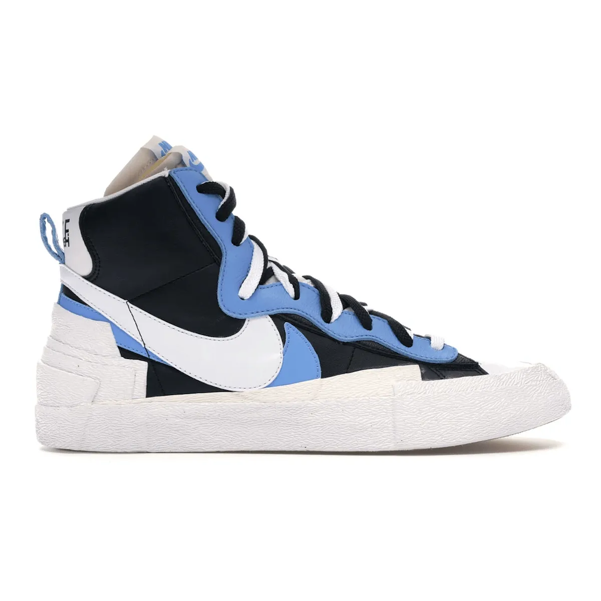 Nike Blazer Mid sacai White Black Legend Blue Tunnel Step
