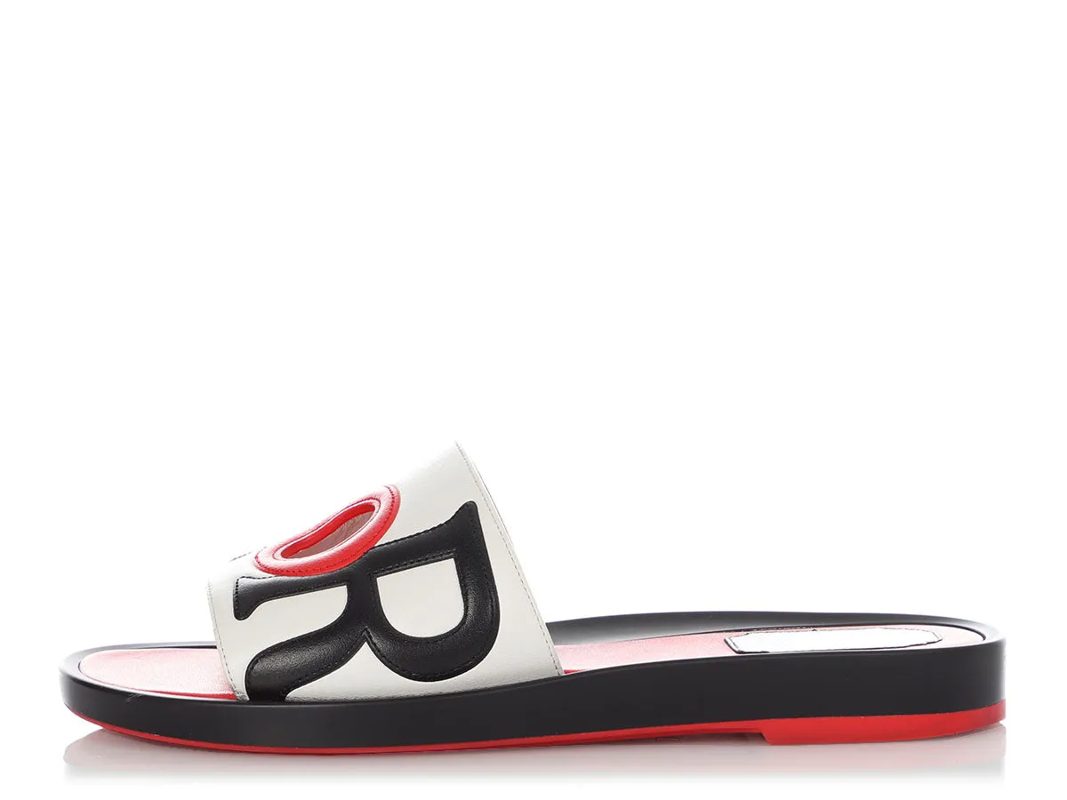 Dior Red, Black, and White Marina Sandals Comfort Step