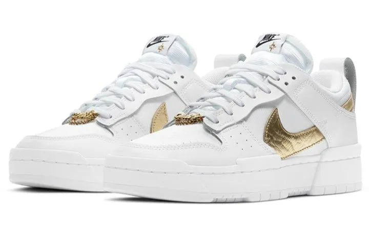 Dunk Low Disrupt White Metallic Gold Everyday Slip-On