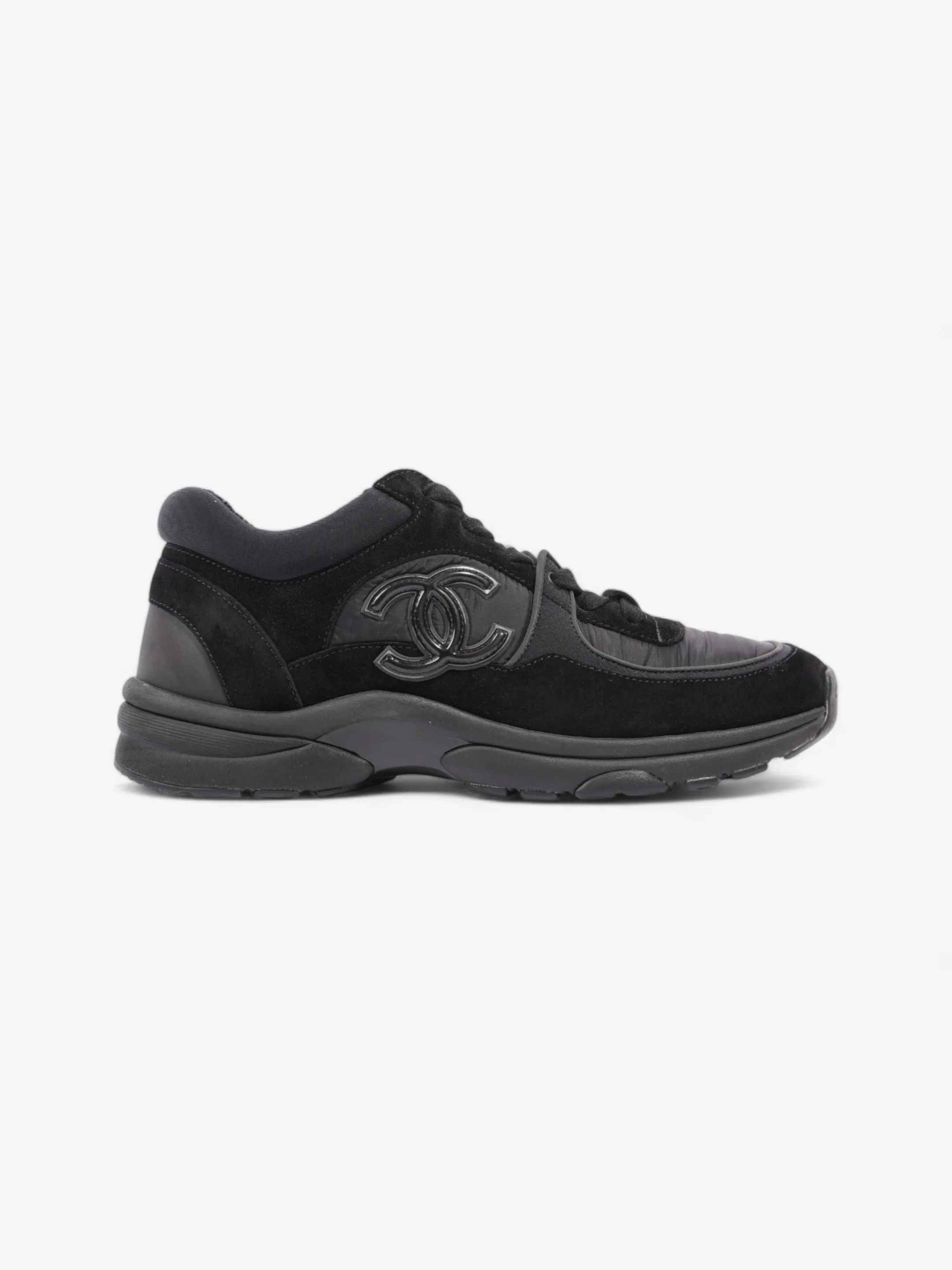 Durable Construction Chanel CC Logo Sneakers Black Suede EU 37.5 UK 4.5