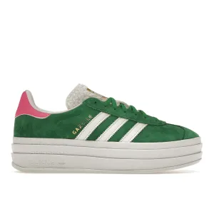 Adidas Gazelle Bold Green Lucid Pink Platform Style