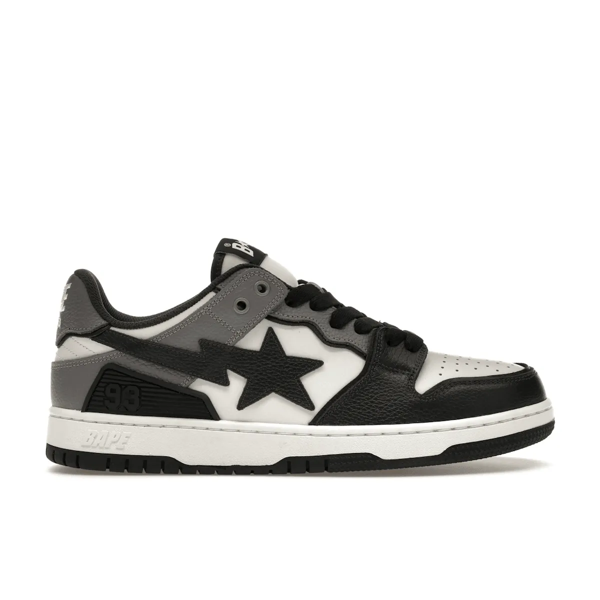Eco-friendly A Bathing Ape Sk8 Sta #5 Black White Grey
