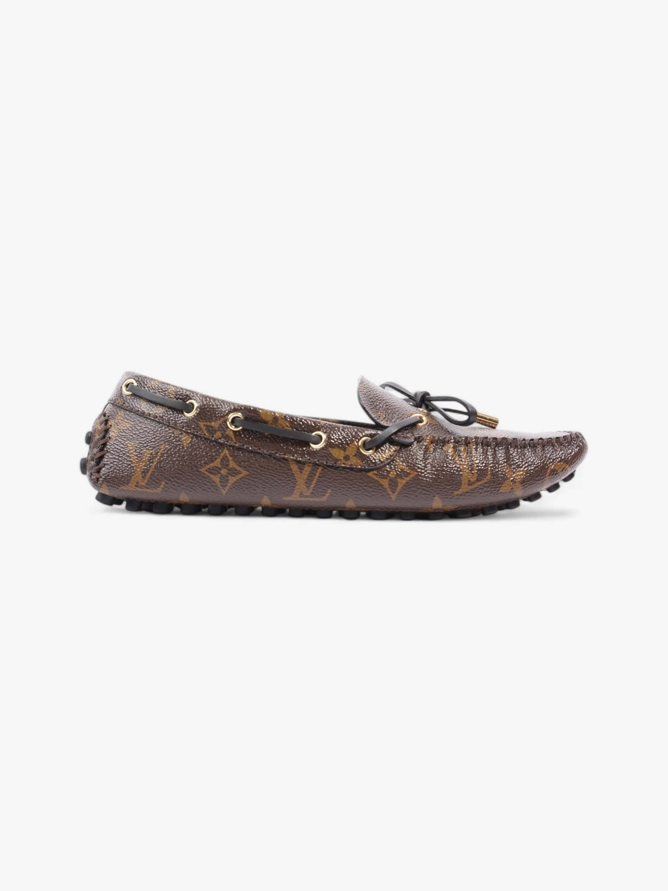 Elegant Wear Louis Vuitton Gloria Flat Loafer Monogram Coated Canvas EU 37.5 UK 4.5