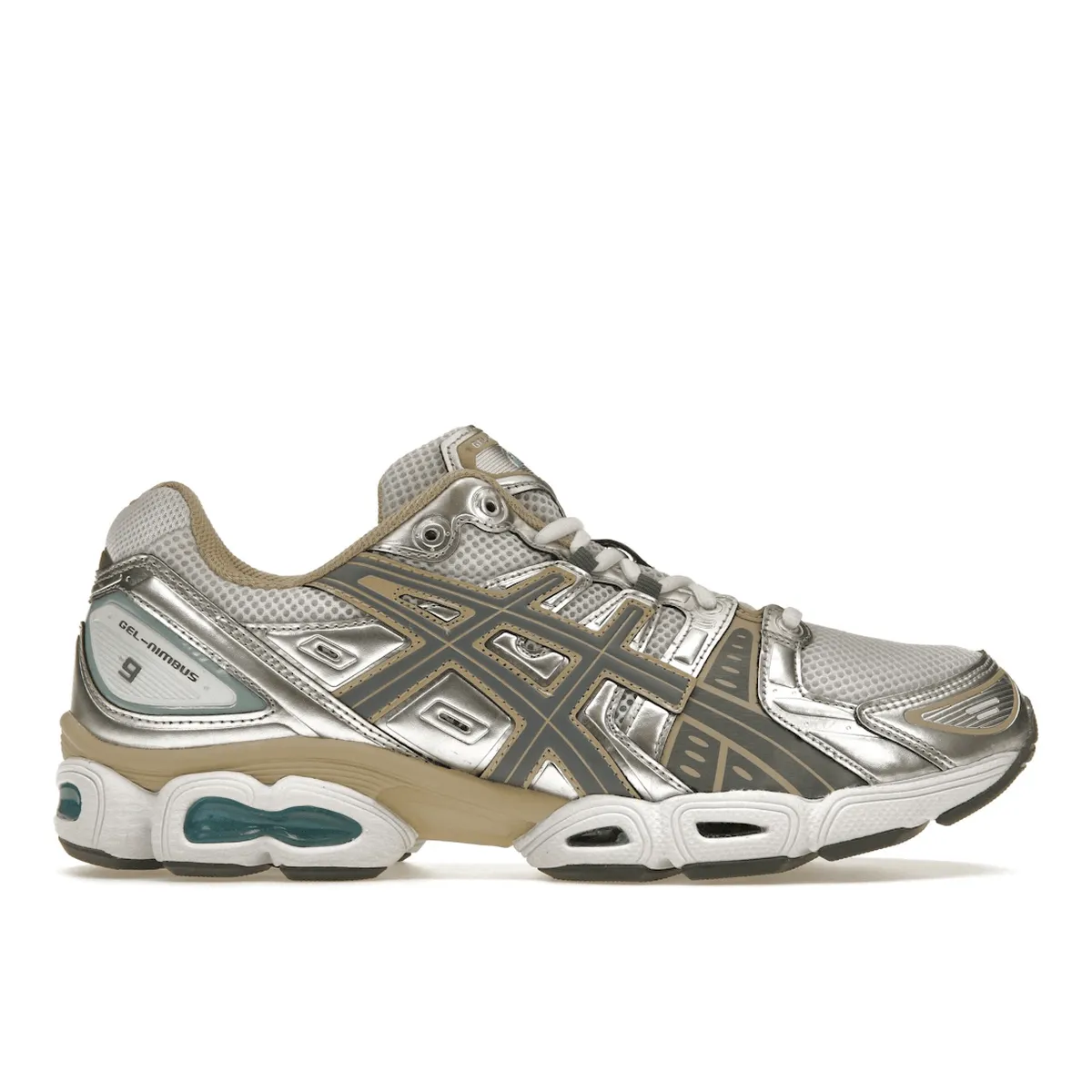 ASICS Gel-Nimbus 9 White Steel Grey Weekend Casual Style Goal