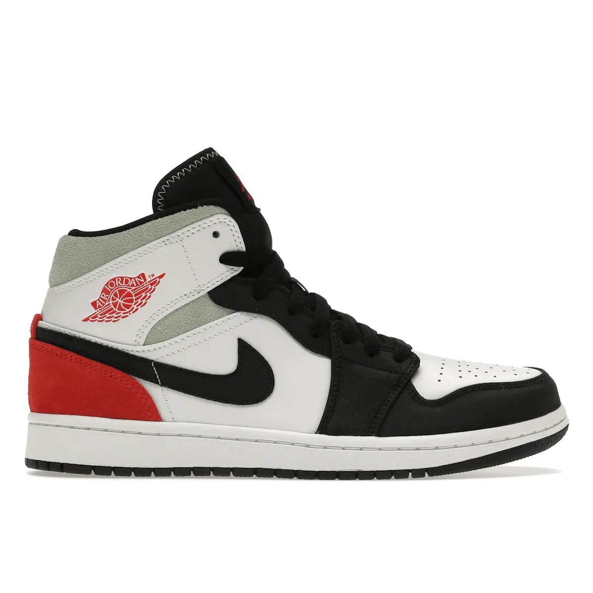 Energy Loop Foam Air Jordan 1 Mid SE Red Black Toe
