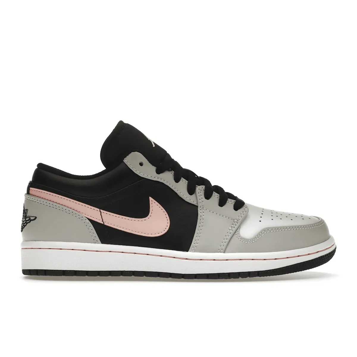 Air Jordan 1 Low Black Grey Pink Comfort Focused Quick Action Shoes