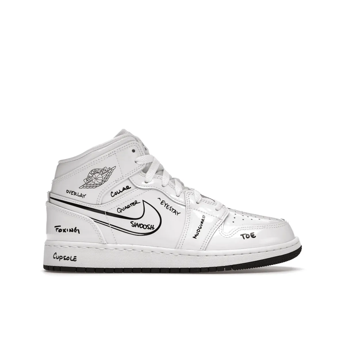 Enhanced Speed Air Jordan 1 Mid Schematic