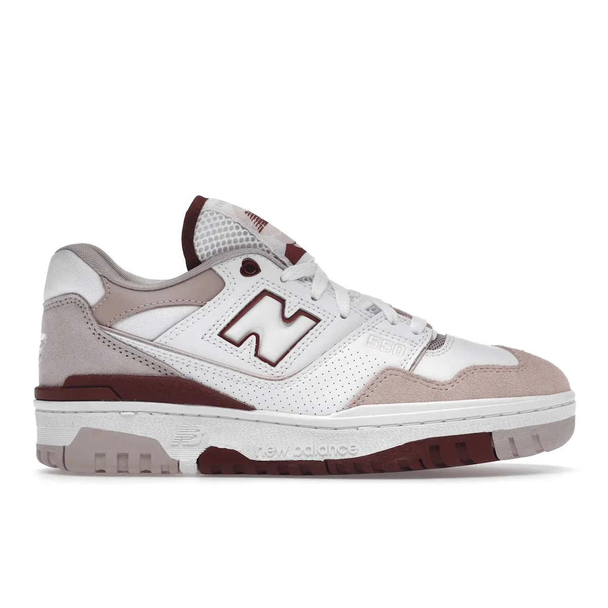 Exclusive chic New Balance 550 White Scarlet