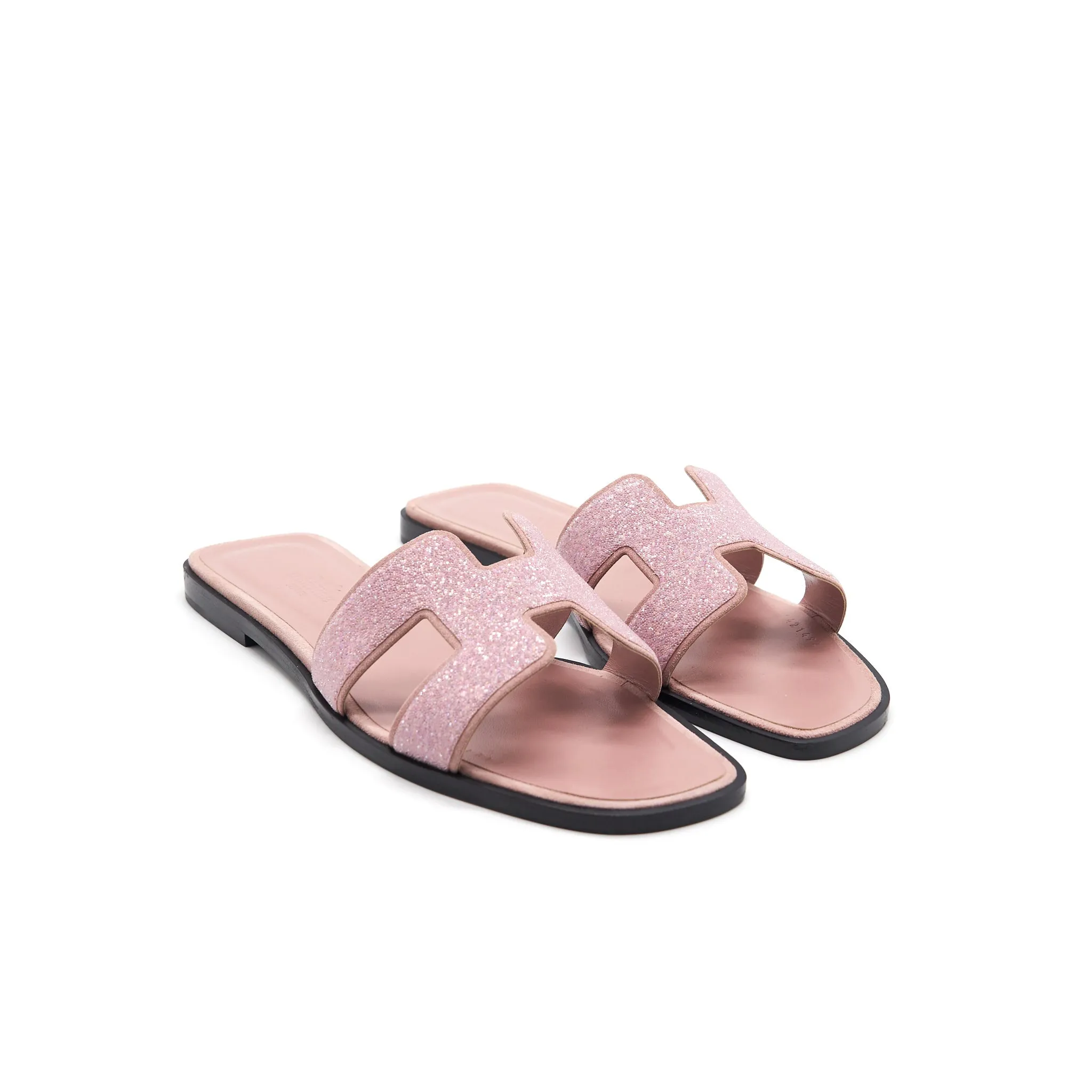 Express Dry Hermes Oran Sandal Pink Crystal Size 38