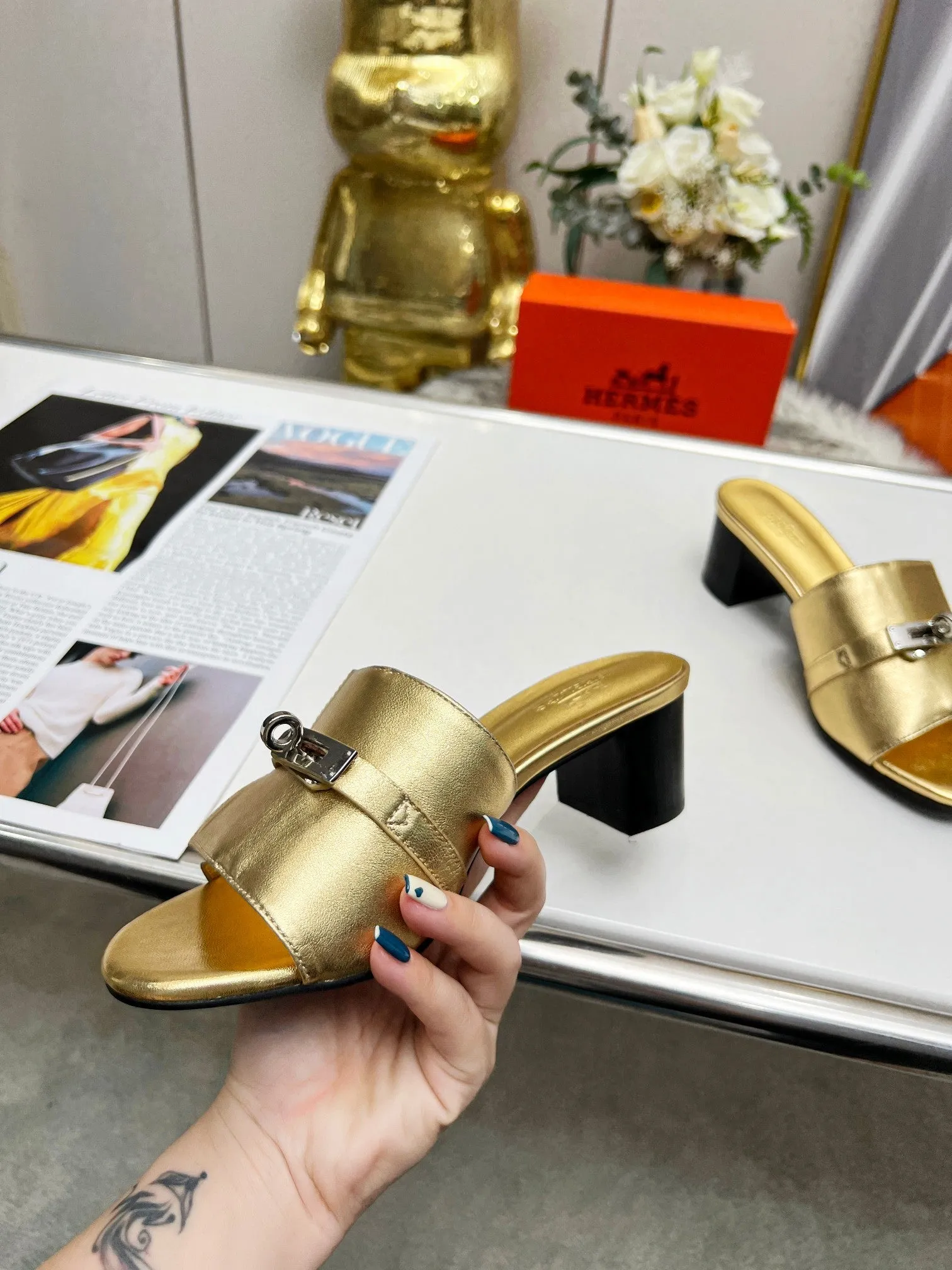 Fashion Pumps New Hermes HIGH HEELS 016