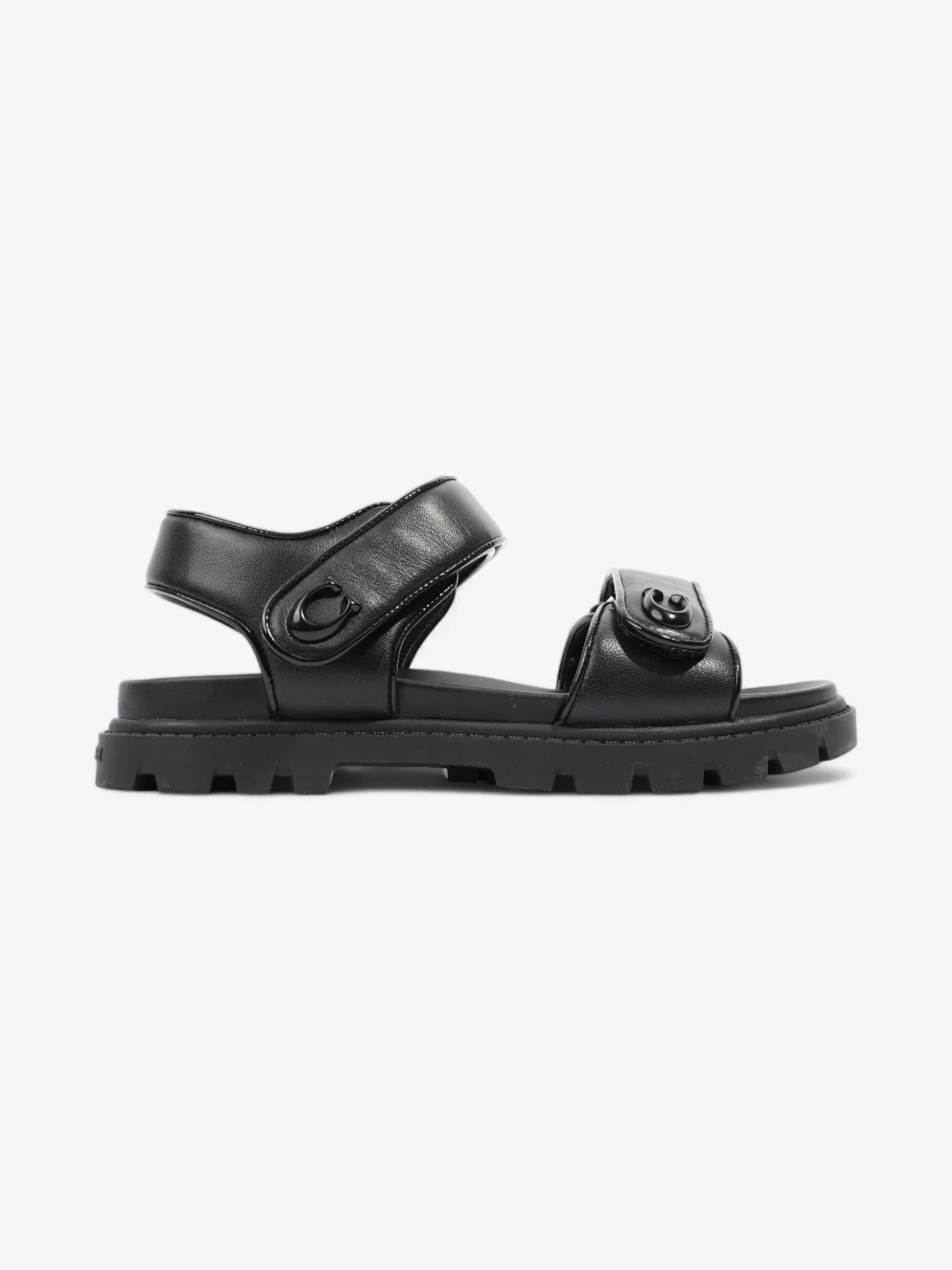 Fast Drying Coach Brynn Sandals Black Leather EU 36.5 UK 3.5