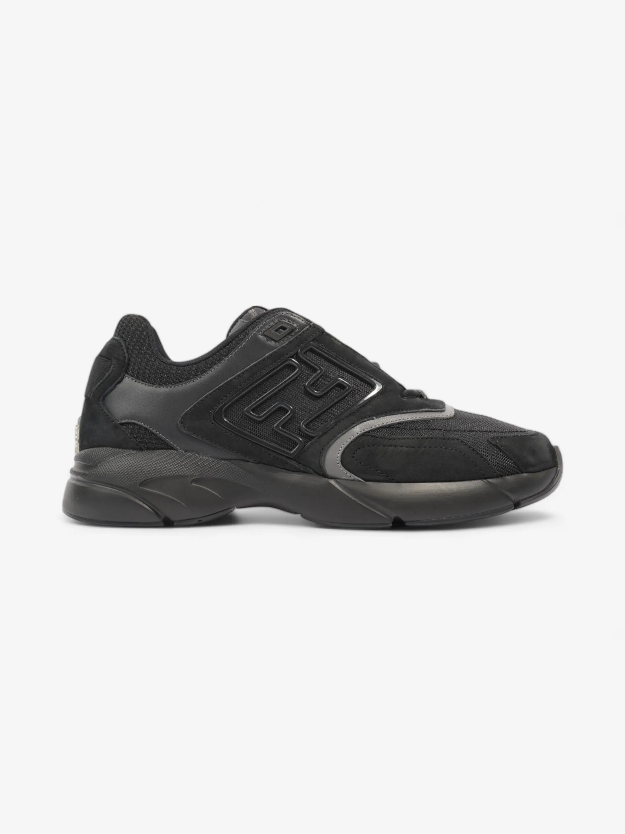Fendi FF Runner Sneakers Black Mesh EU 42 UK 8 Glam support
