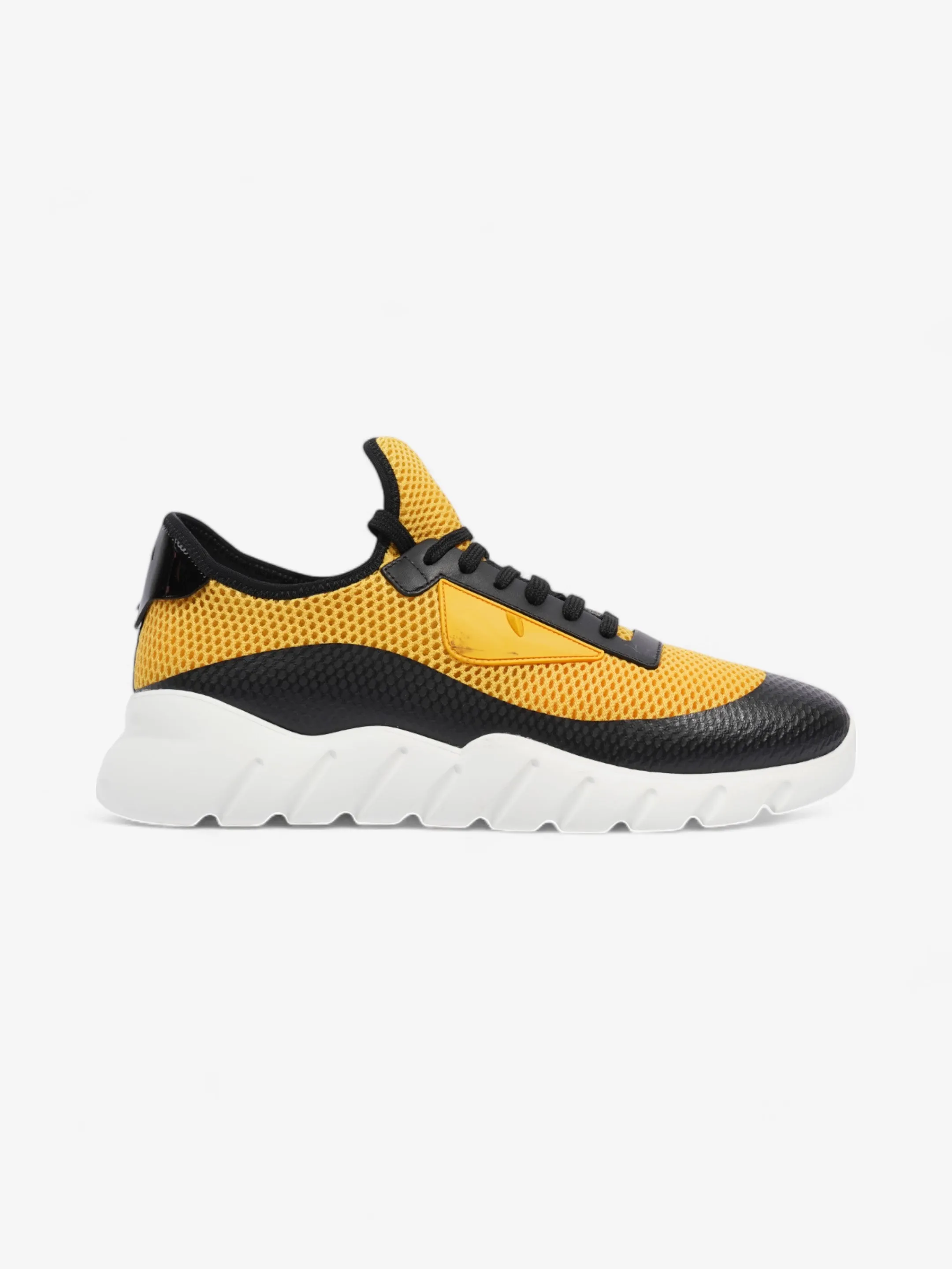 Fendi Mesh Sneakers Yellow / Black Mesh EU 41 UK 7 Anti Slip Frame