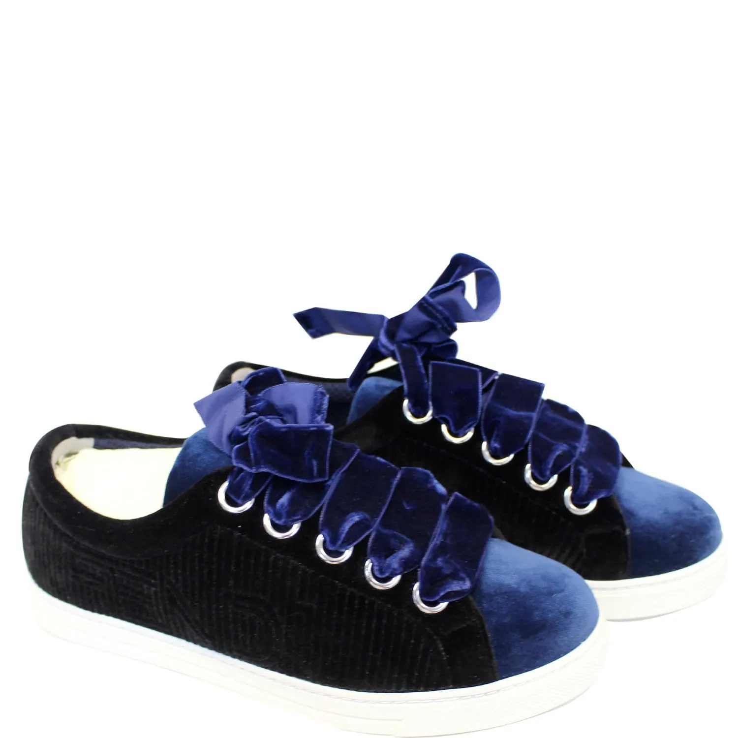 FENDI Velvet Sneakers Blue/Black Size 8.5 US - 25% OFF All-around ease