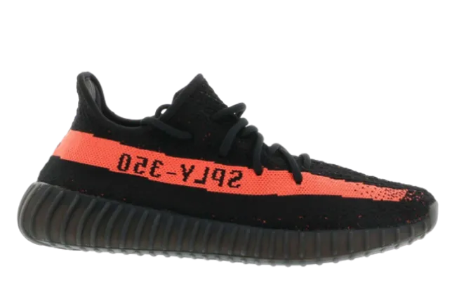 YZY Boost 350 V2 Core Black Red Performance running