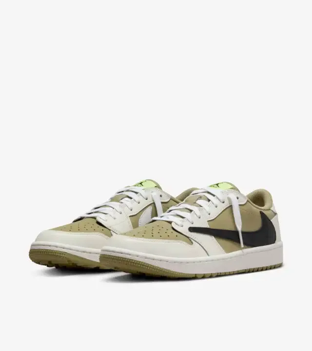 Fitted Travis Scott x Air Jordan 1 Retro low Golf Neutral Olive