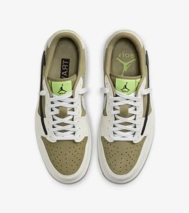 Fitted Travis Scott x Air Jordan 1 Retro low Golf Neutral Olive