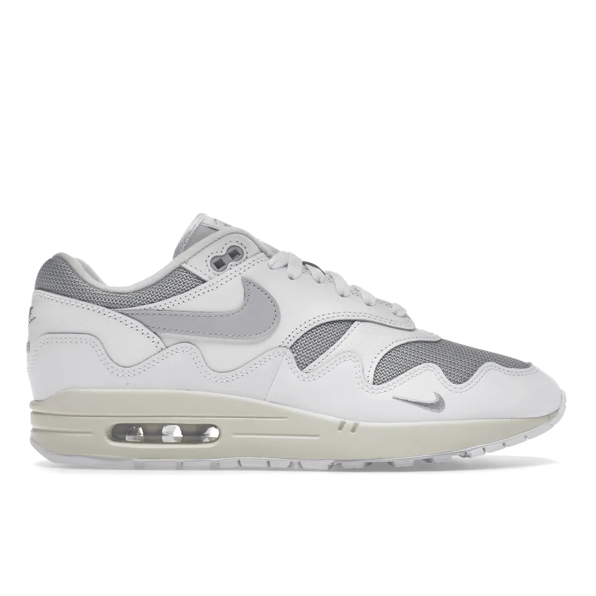 Comfortable Padding Air Max 1 Patta Waves White Silver
