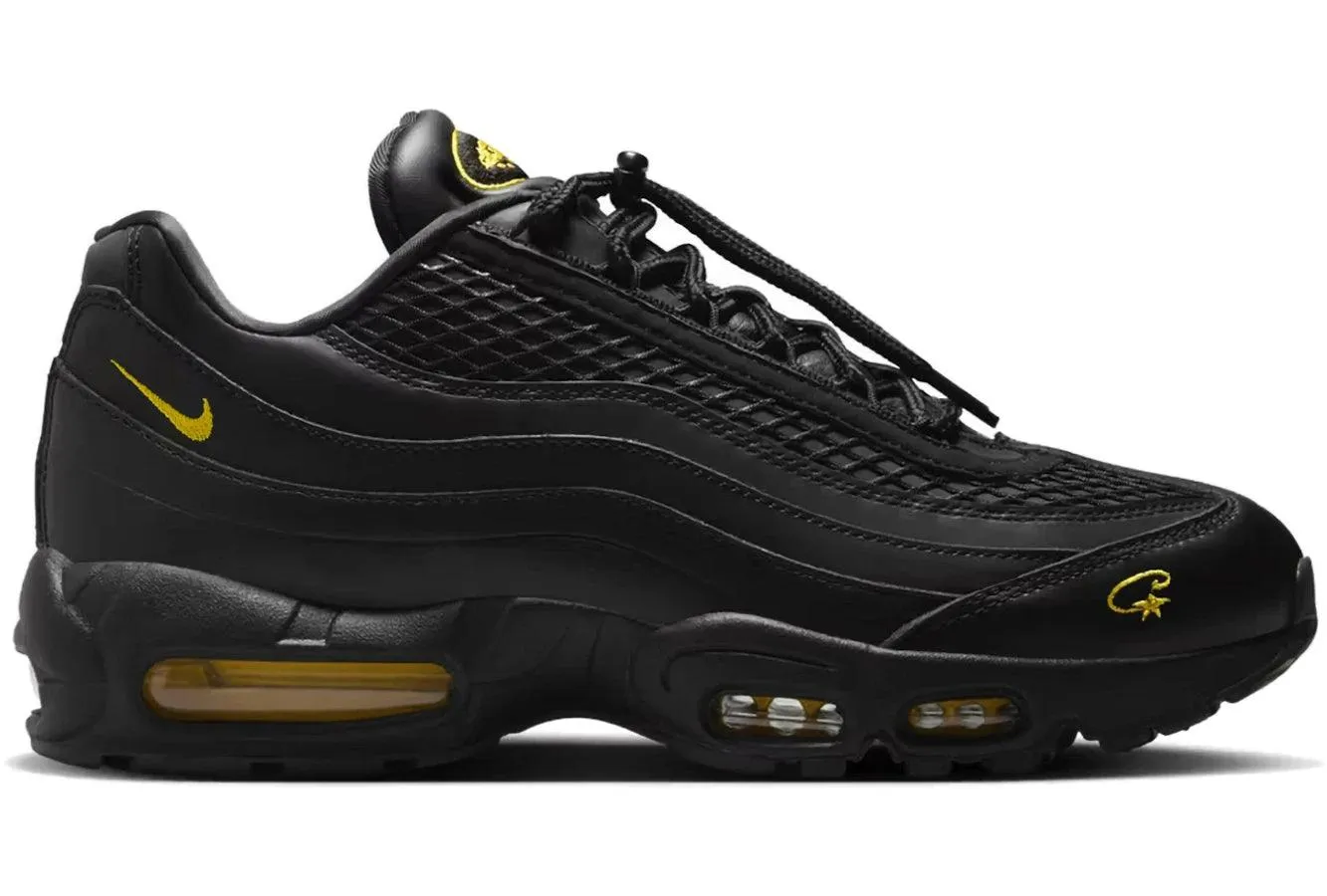 reflective visibility traction - enhanced sole shoes Nike Air Max 95 Corteiz Honey Black