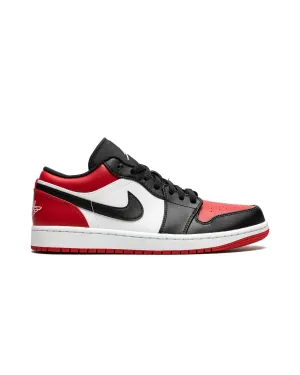 Jordan 1 Low Bred Toe Street cushioning Stretch Laces